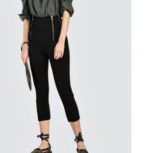 Tomas Maier High Waisted Cropped Stretch Pant Black 0‎